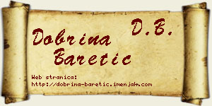 Dobrina Baretić vizit kartica